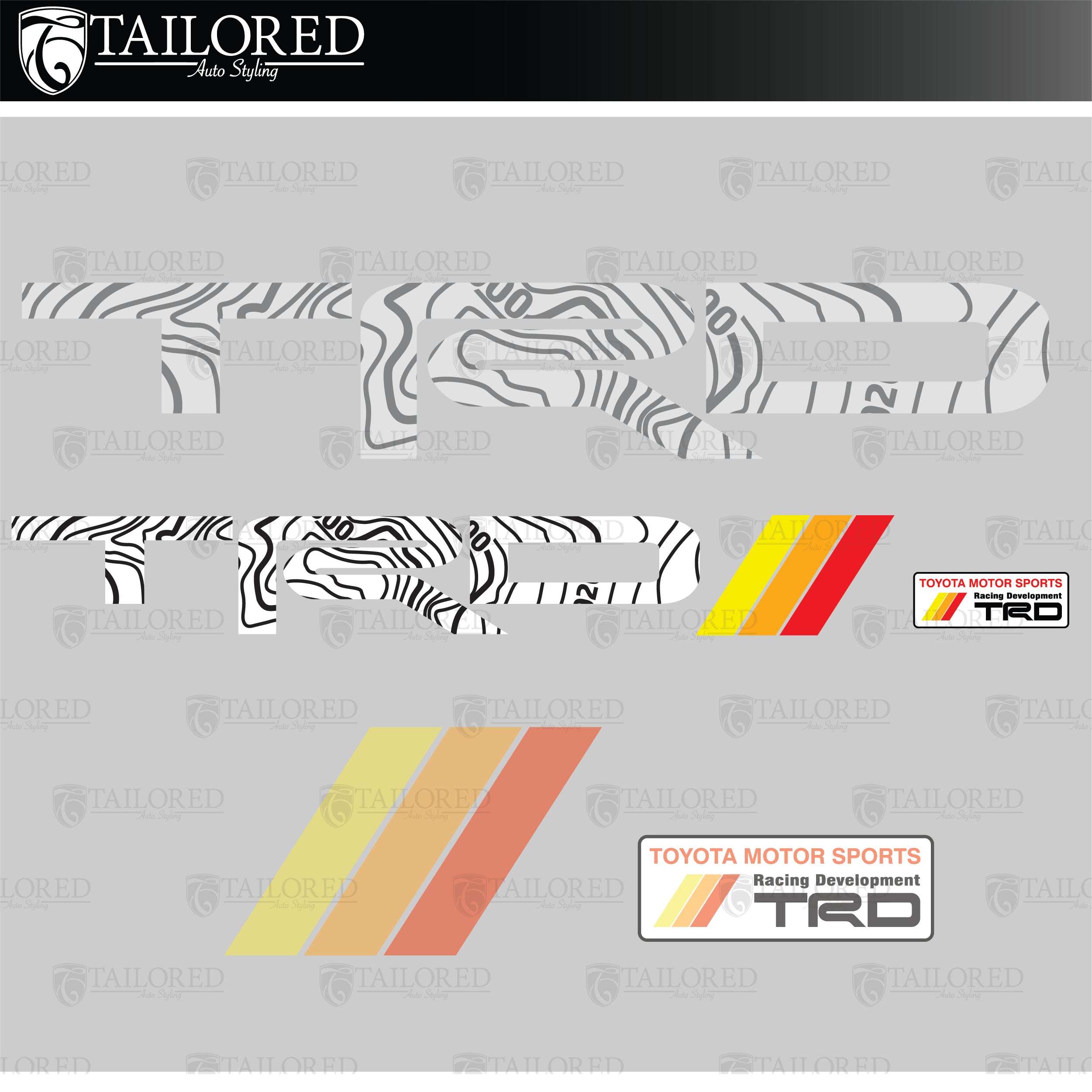 2014-2020 Toyota 4Runner Mt. Hood Topo TRD Dash Decal