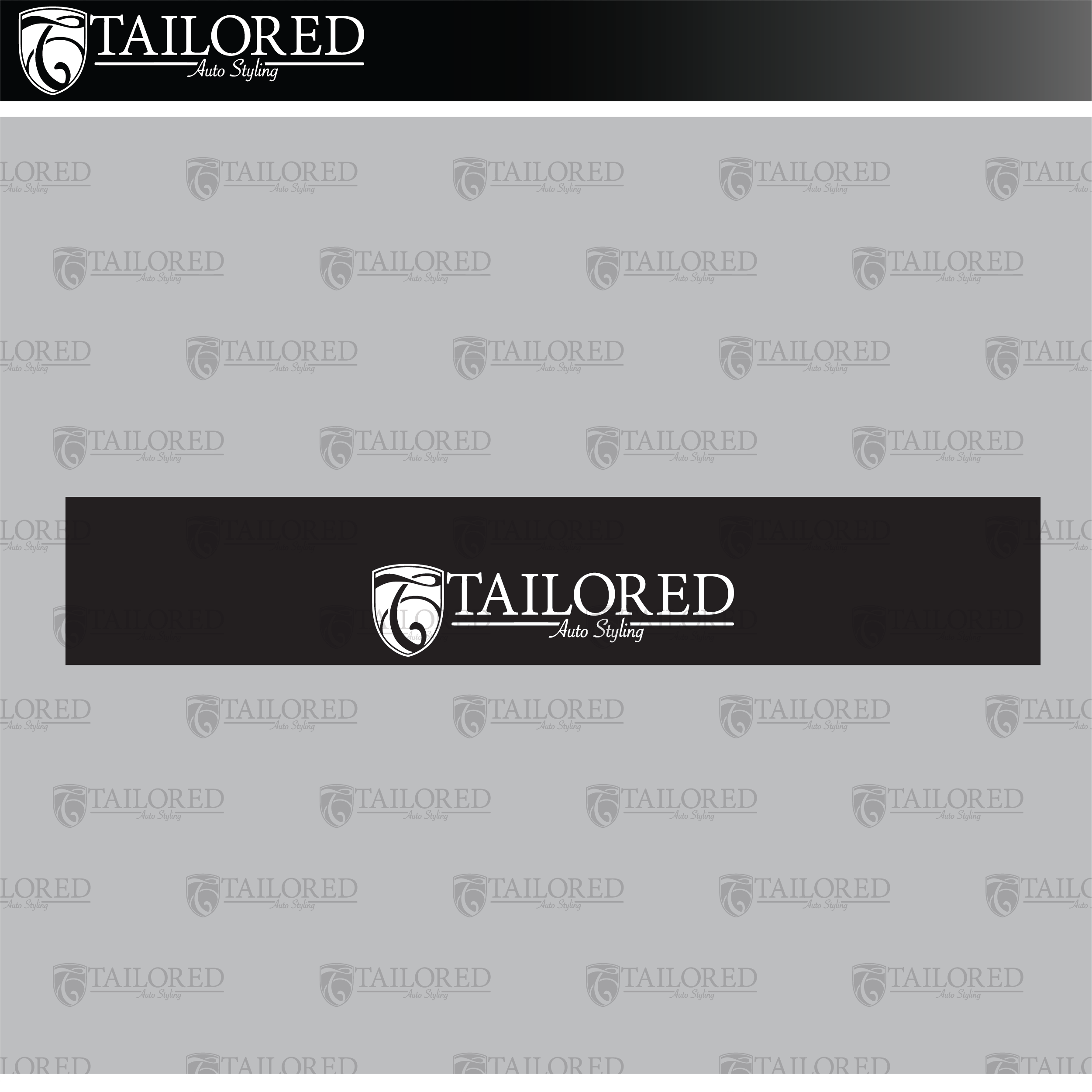 Gloss White Tailored Window Banner
