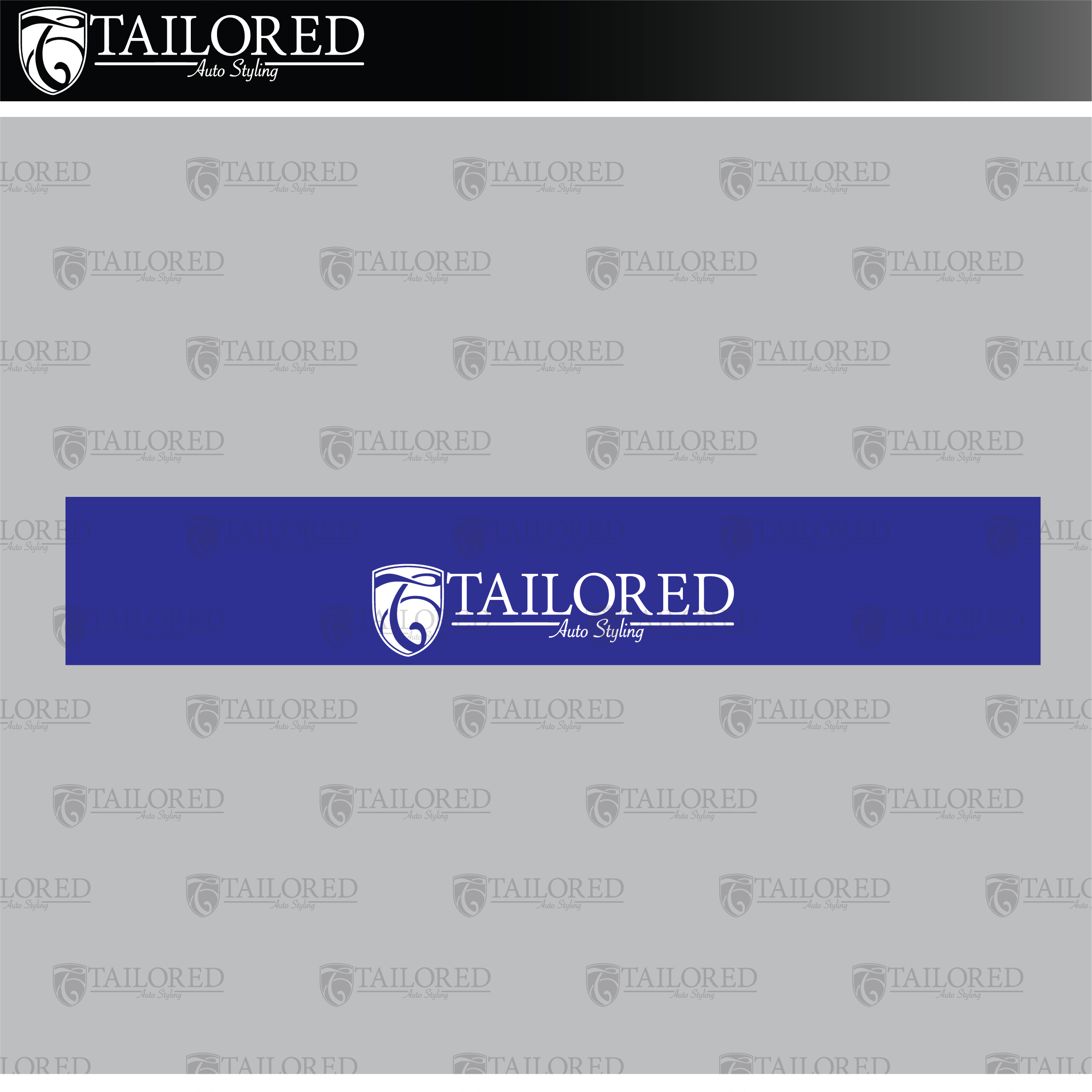 Gloss White Tailored Window Banner