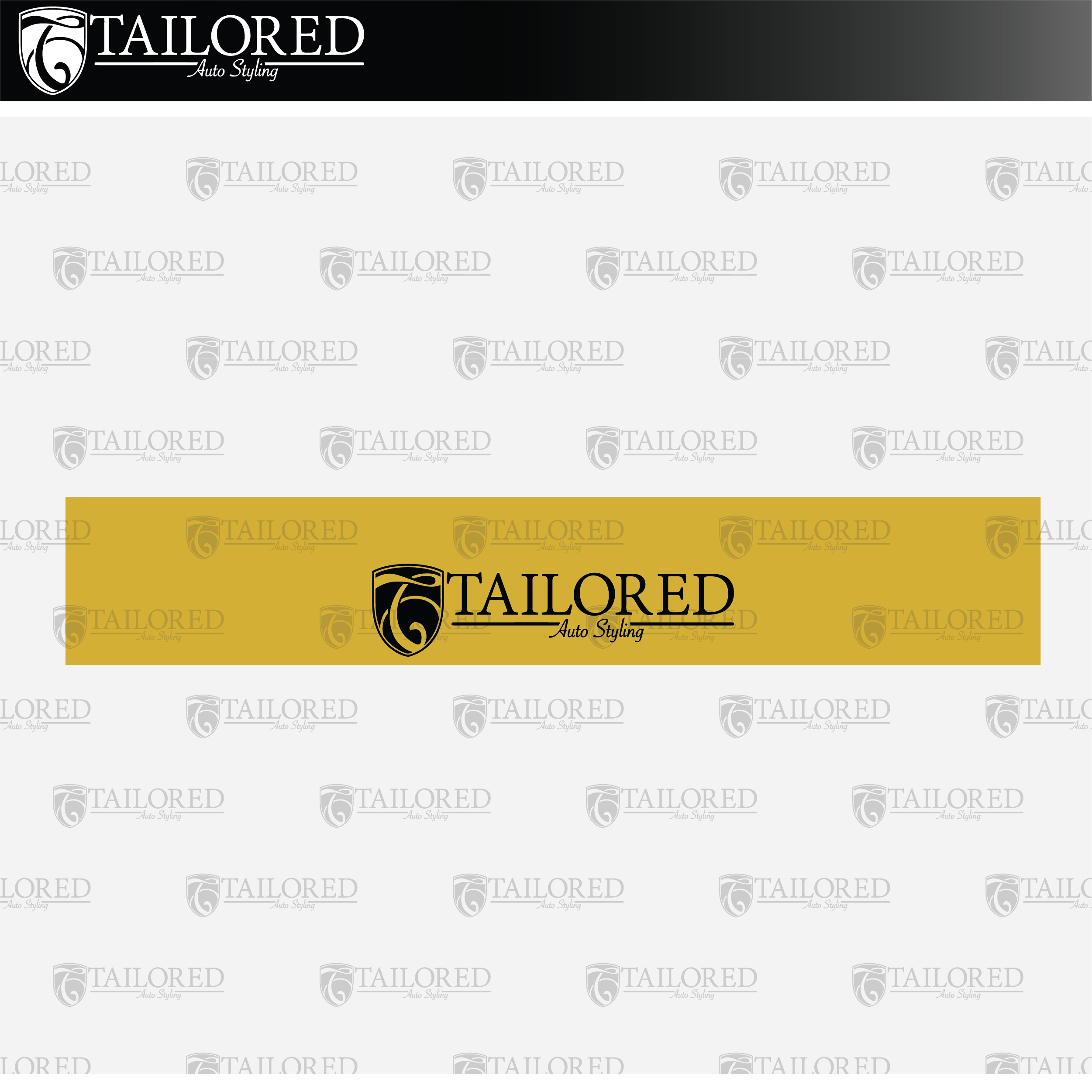 Gloss Black Tailored Window Banner