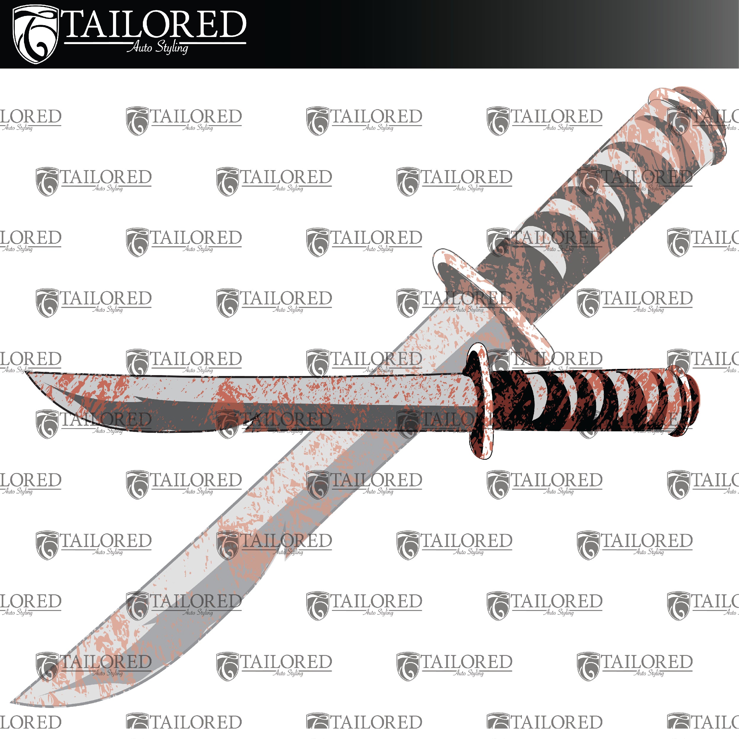 Black Tailored Bamboo V.2 Window Banner + Sticker Pack - Universal Fit