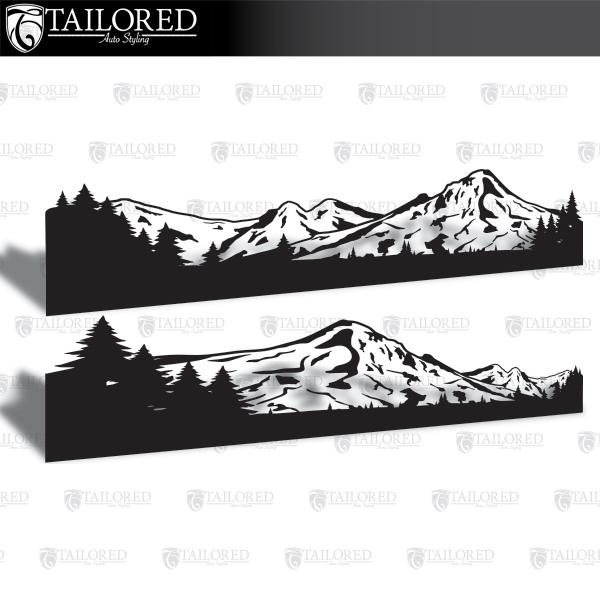 Mt. Hood Solid Bottom Universal Vehicle Side Banner Graphic