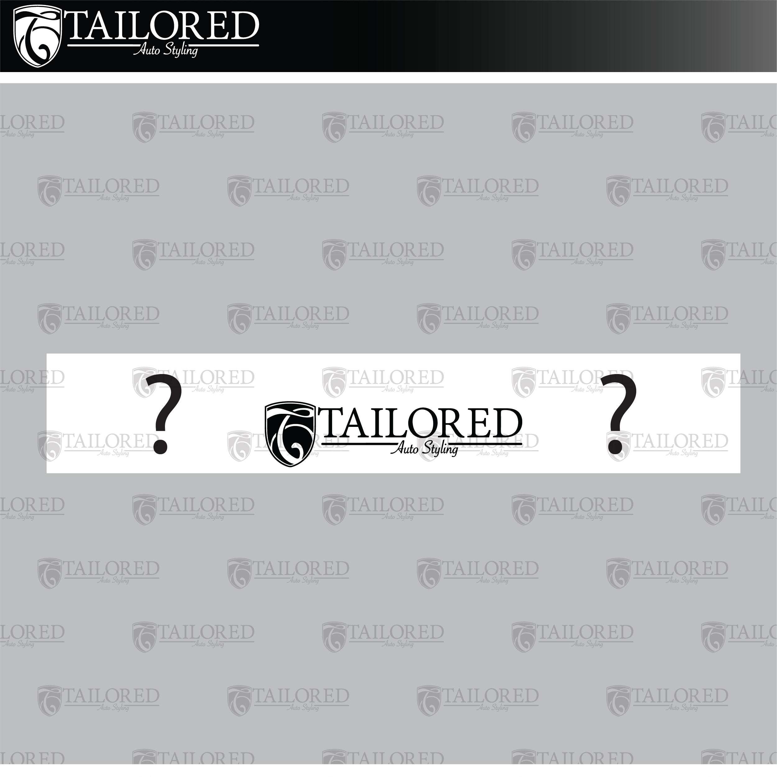 Gloss Black Tailored Window Banner