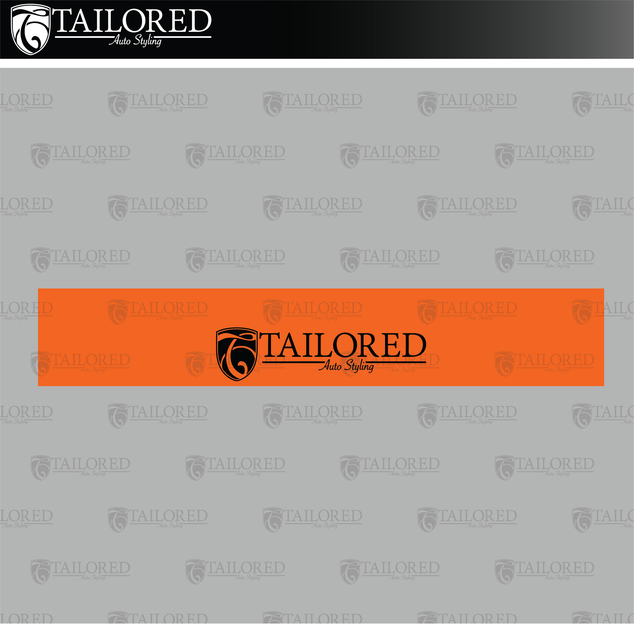 Gloss Black Tailored Window Banner