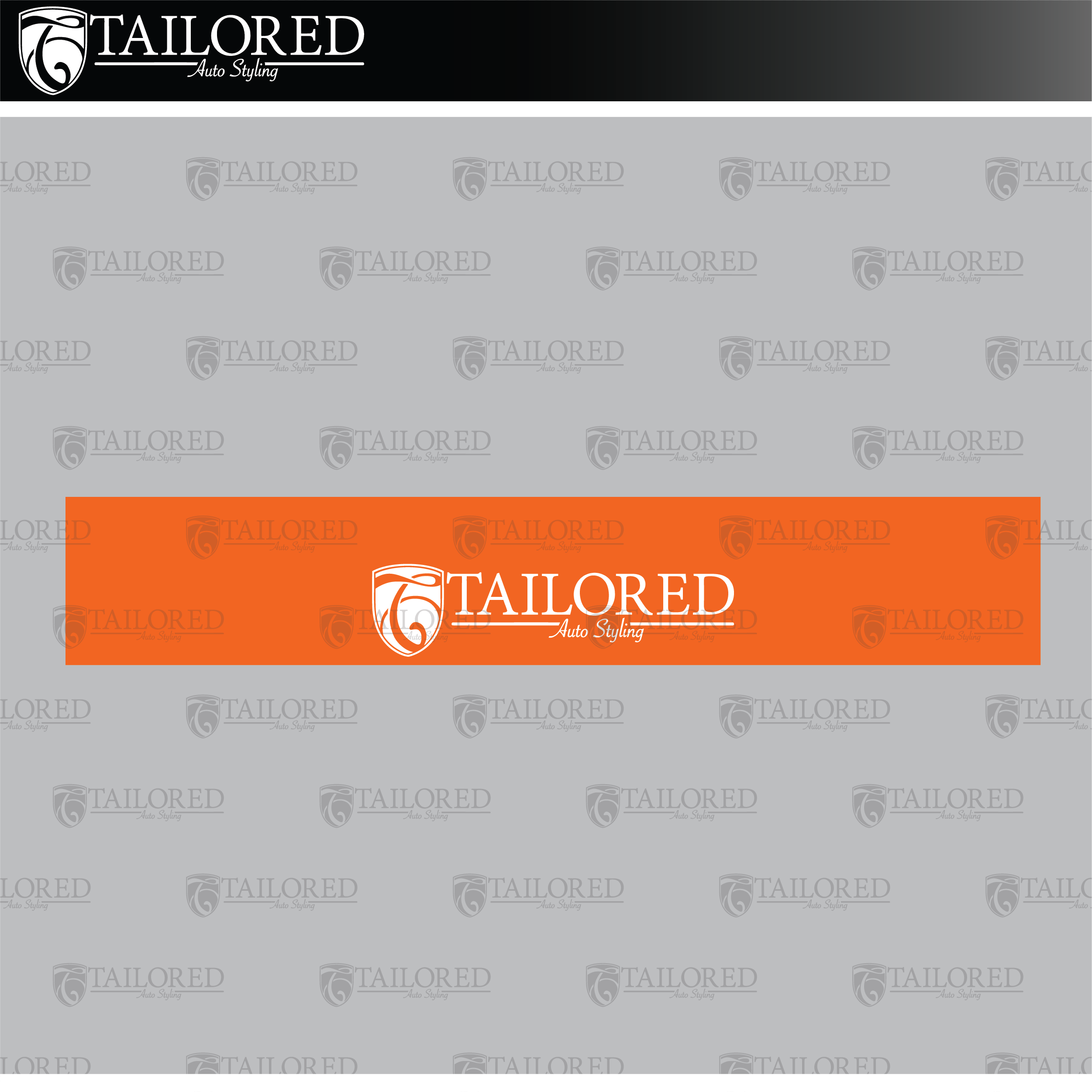 Gloss White Tailored Window Banner