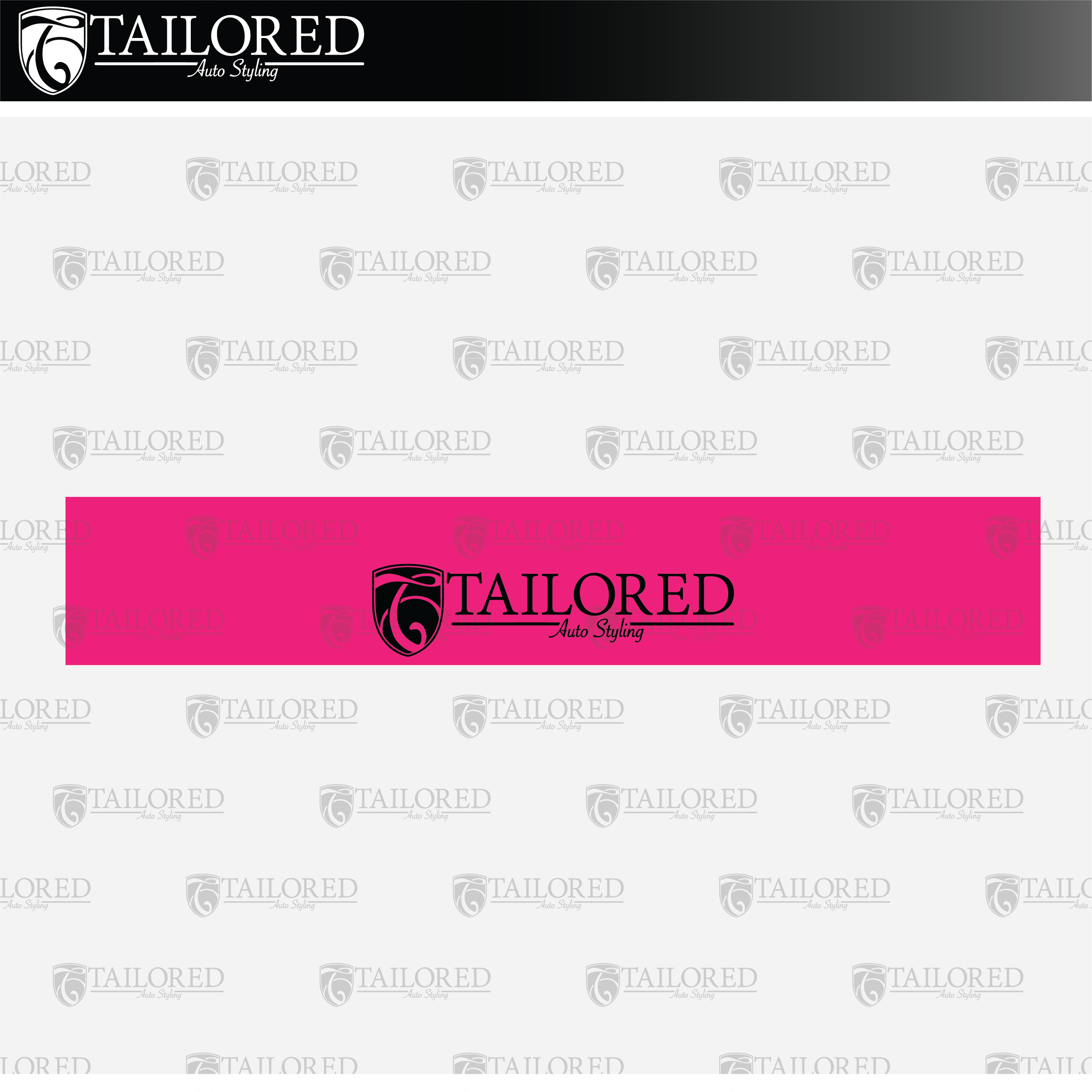 Gloss Black Tailored Window Banner