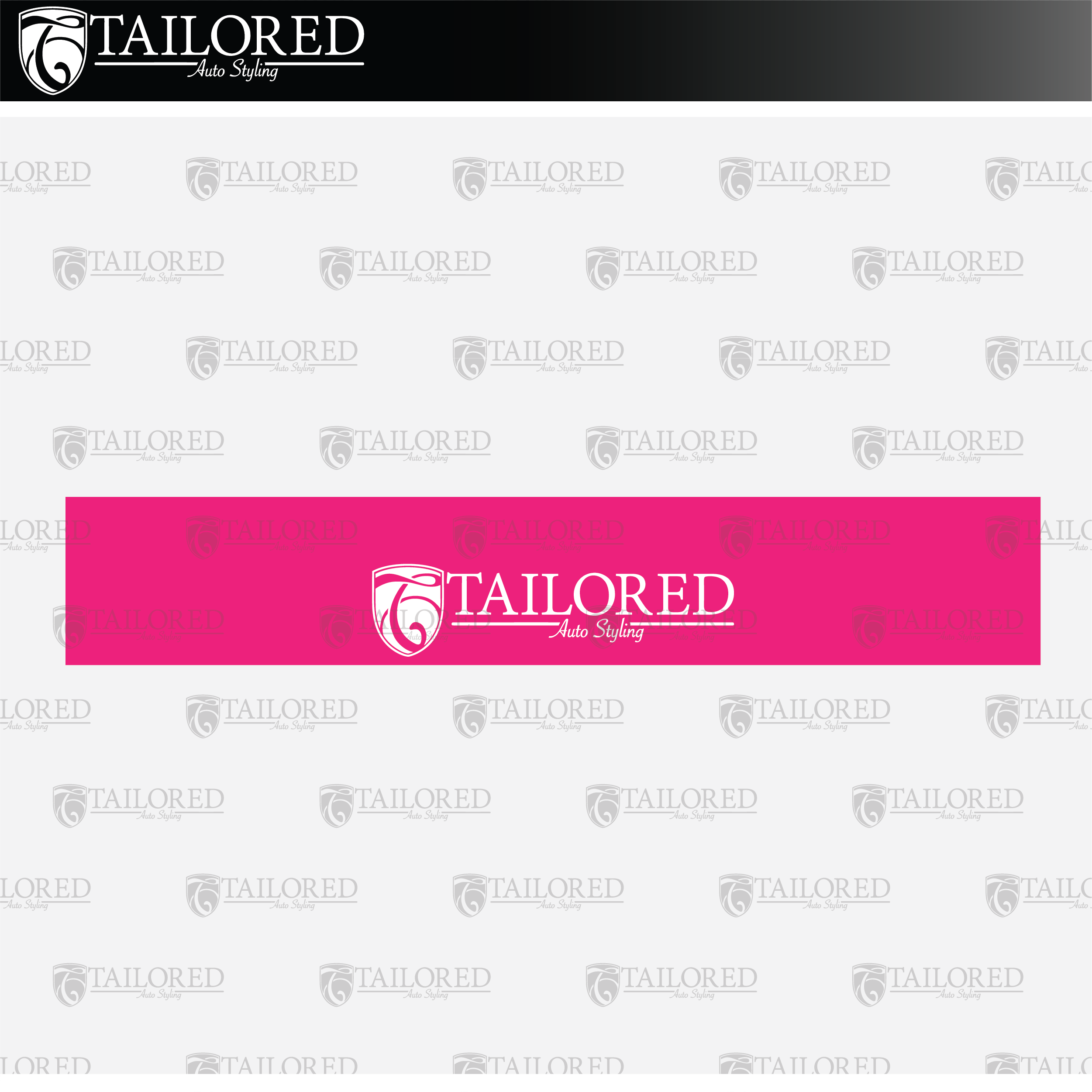 Gloss White Tailored Window Banner