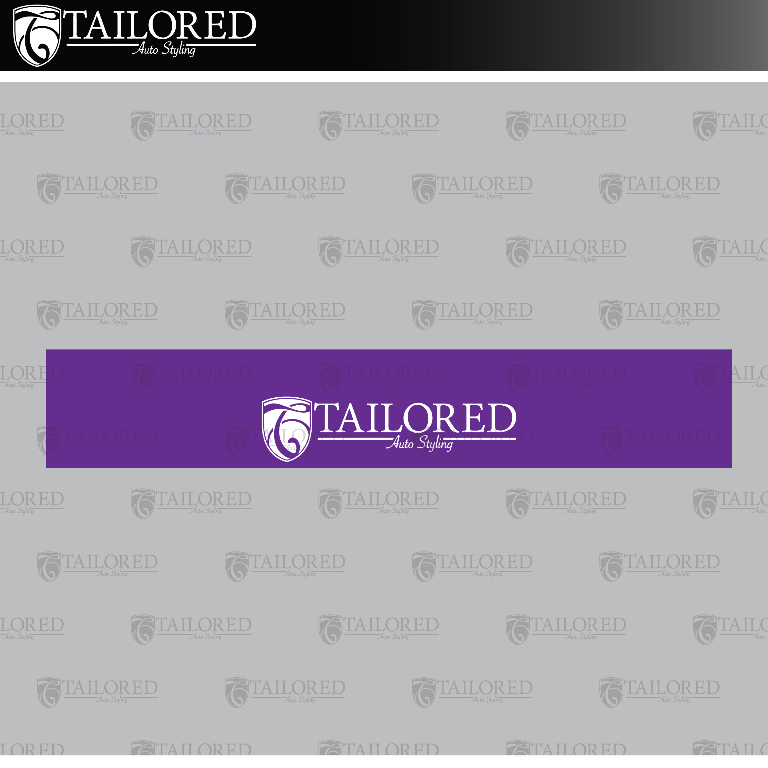 Gloss White Tailored Window Banner