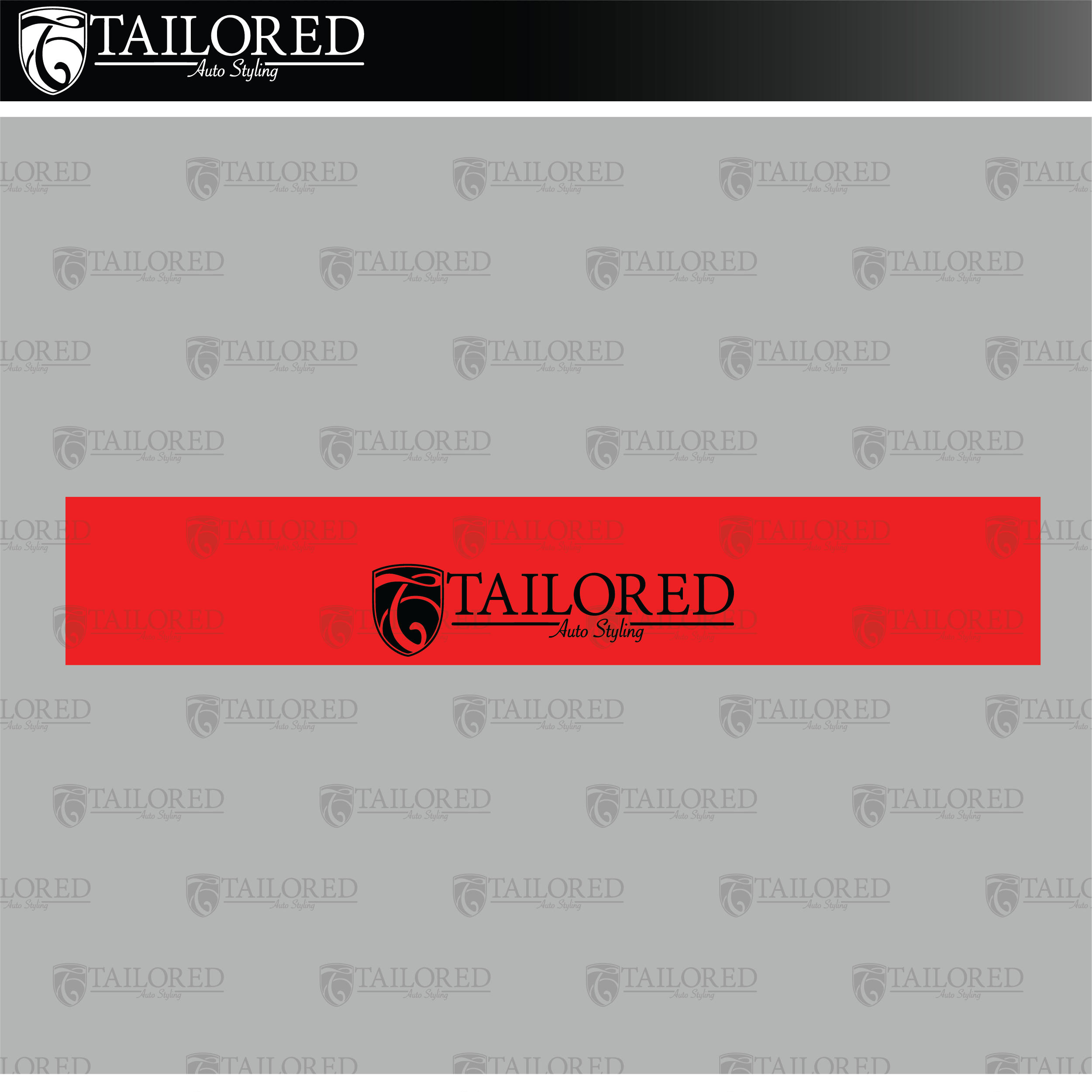 Gloss Black Tailored Window Banner