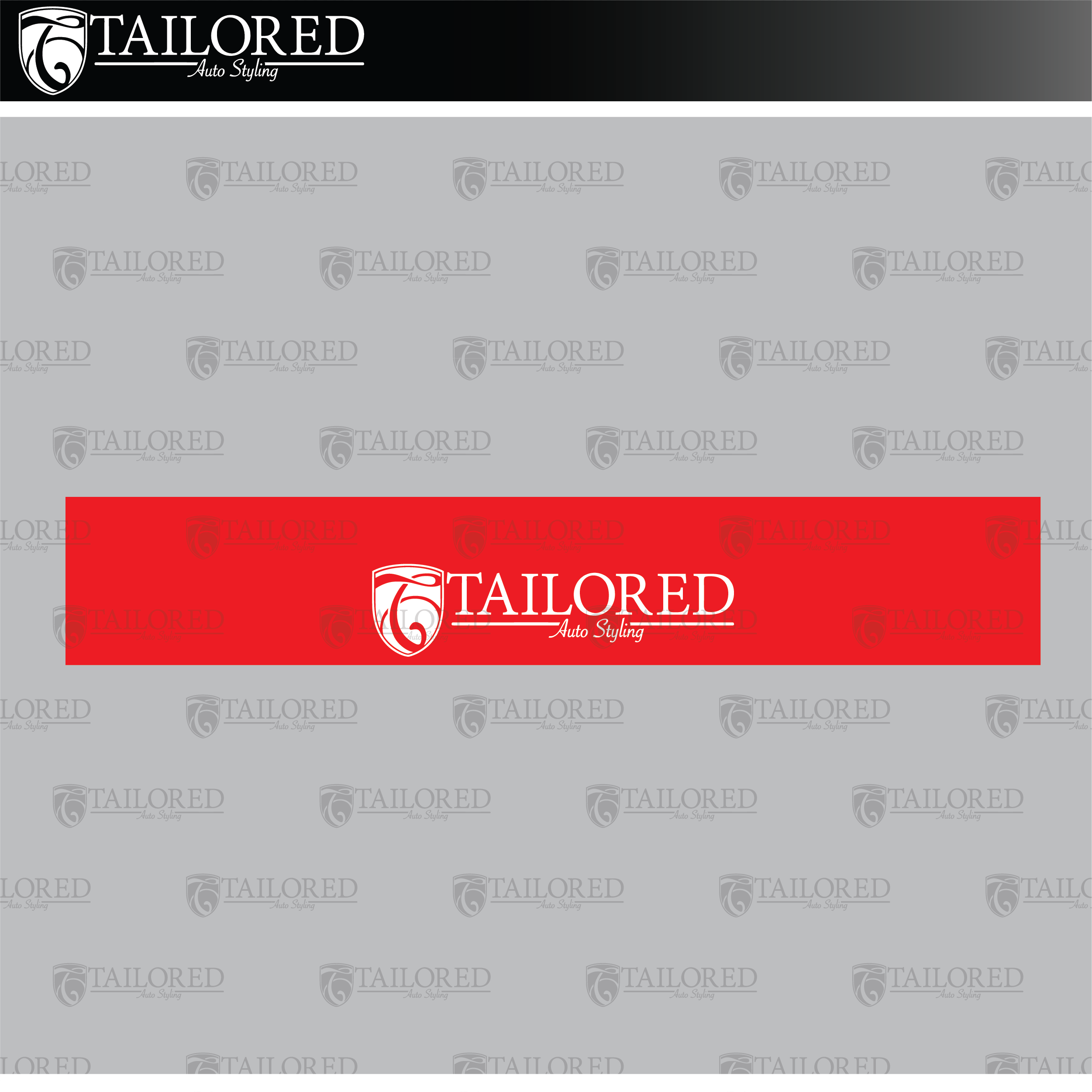 Gloss White Tailored Window Banner