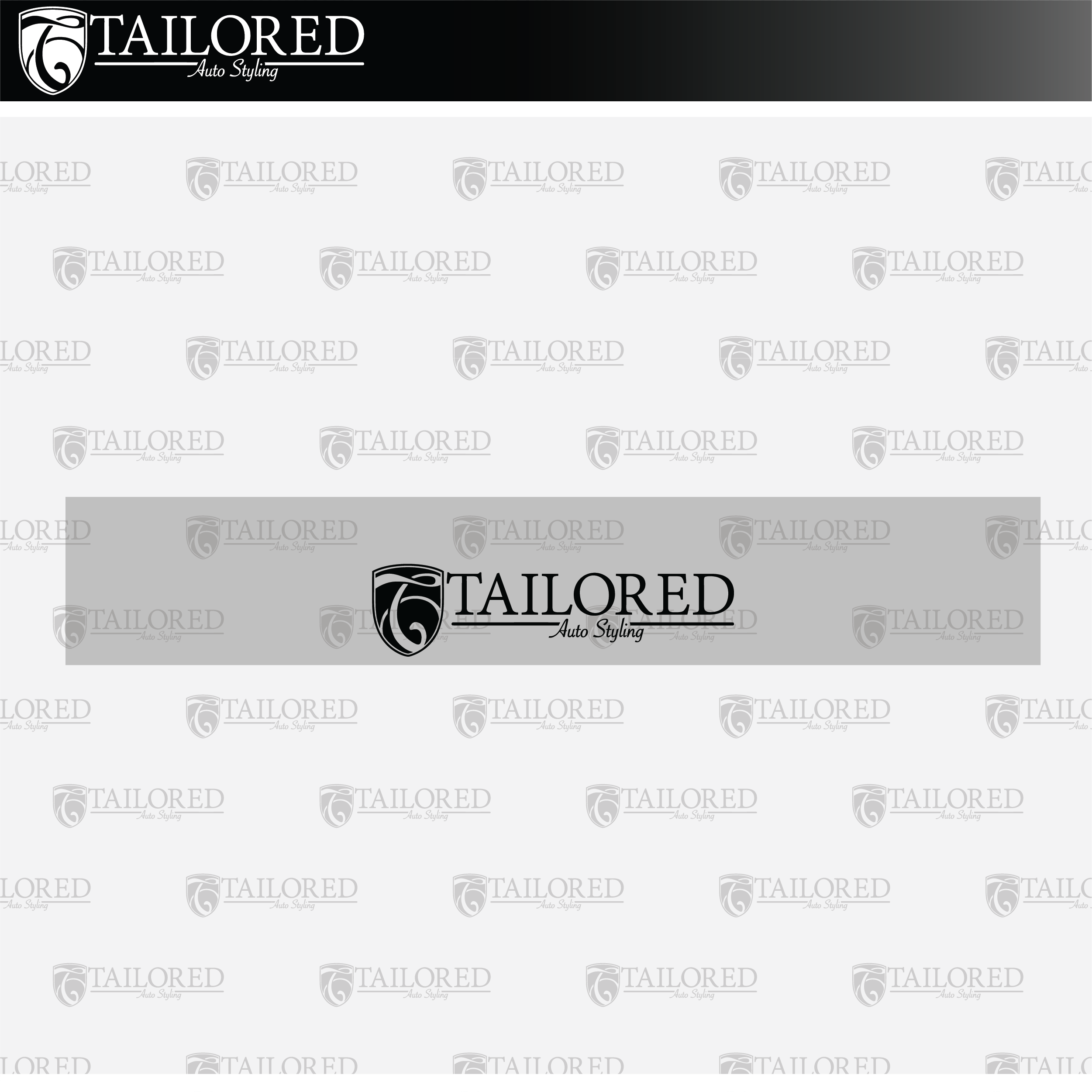 Gloss Black Tailored Window Banner
