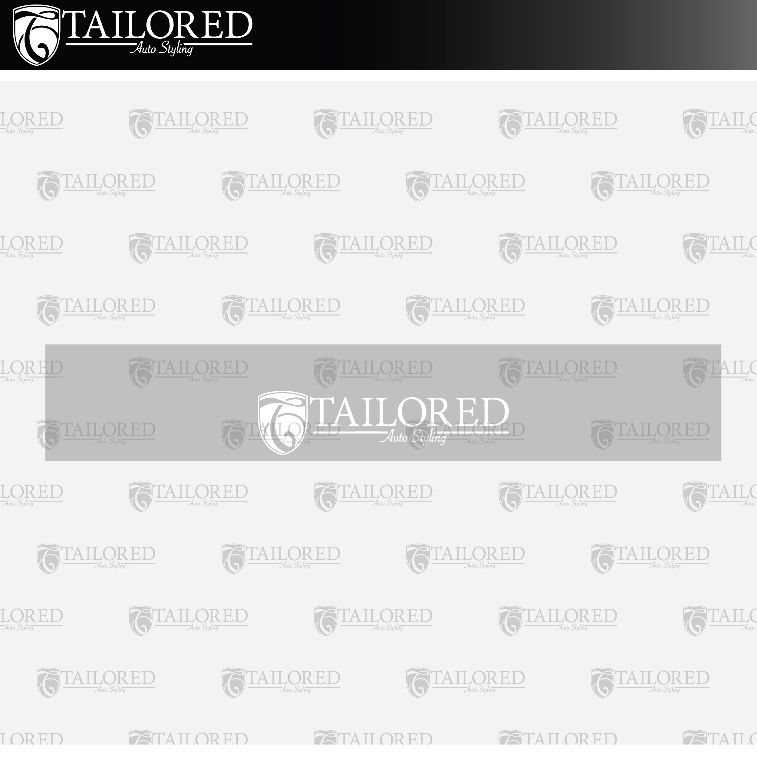 Gloss White Tailored Window Banner