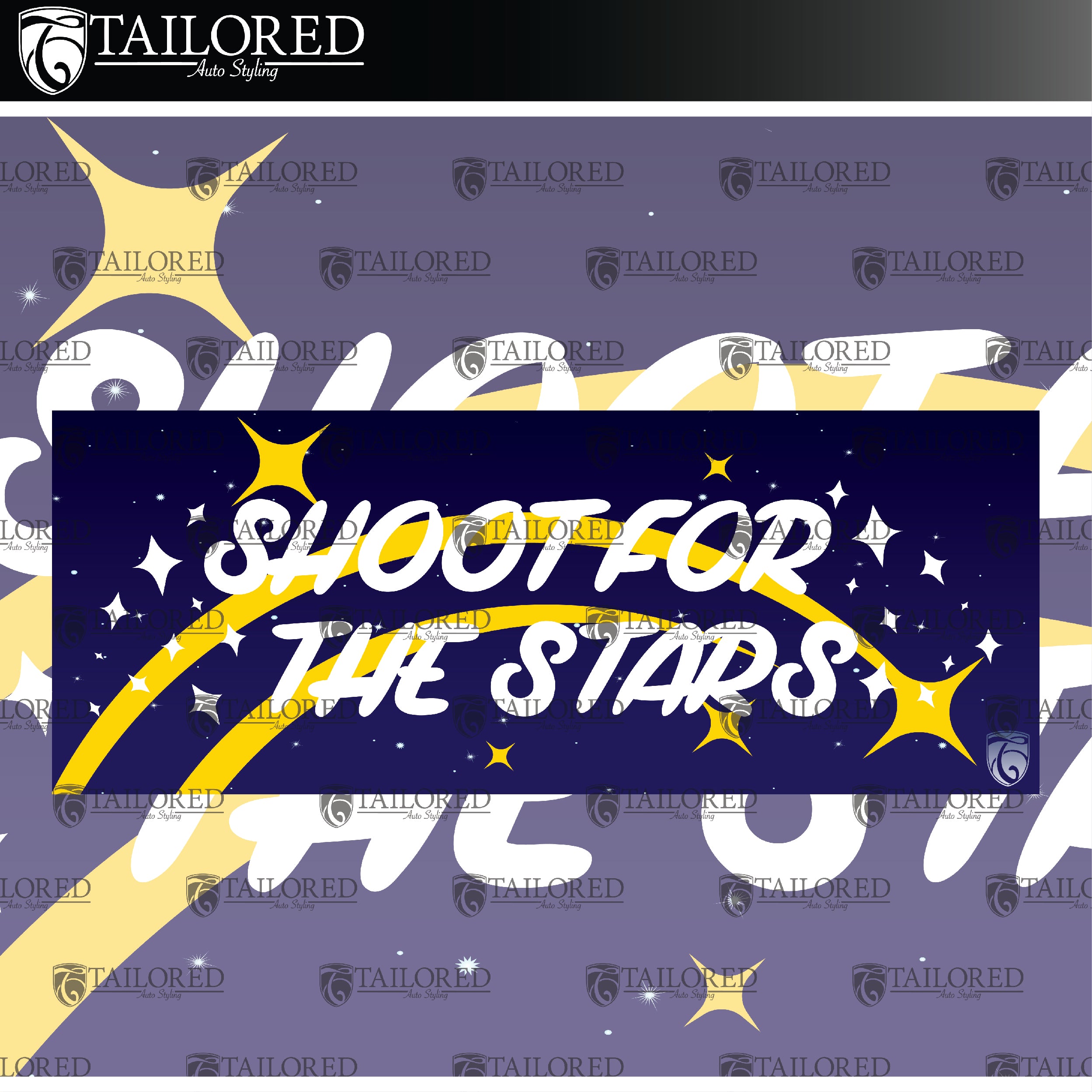 Shoot for the Stars Window Banner + Sticker Pack - Universal Fit