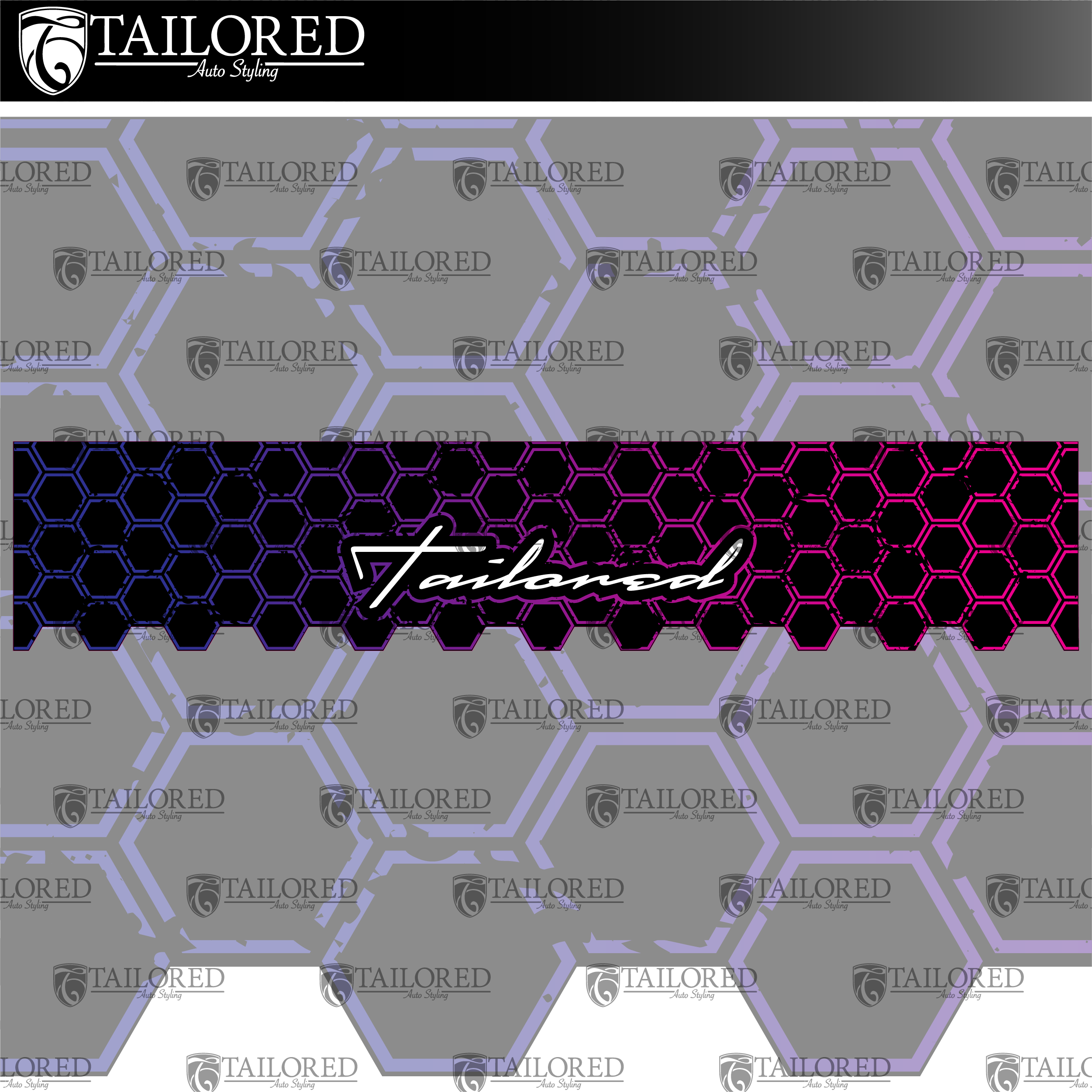 Gloss Tailored Hexagon Window Banner- Universal Fit