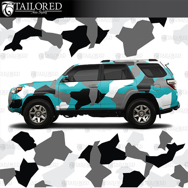DIY livery blocky camo kit in 3 different colors and all different sizes and shapes per color. 