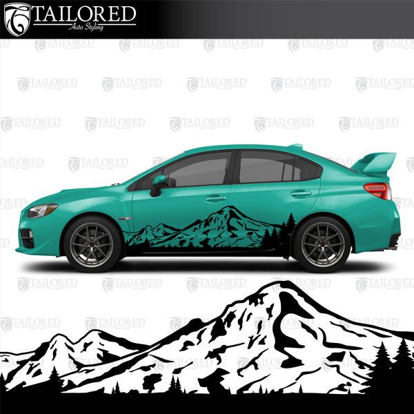 Mt. Hood Solid Bottom Universal Vehicle Side Banner Graphic