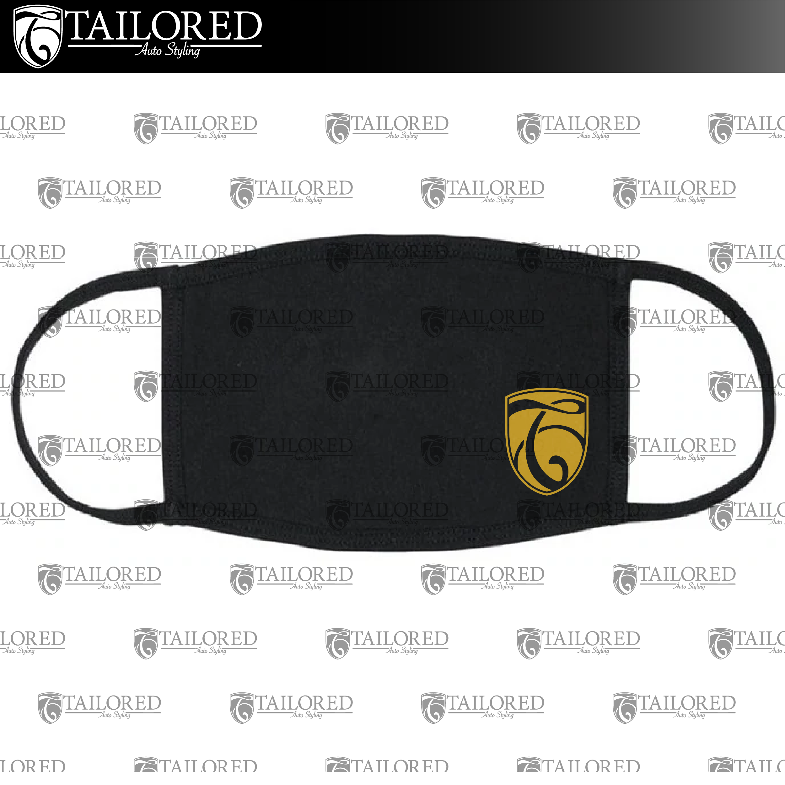 Face Mask Black/ Gold