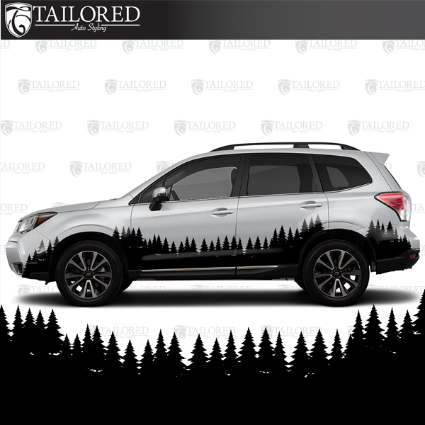 Tailored Tree Line Universal Side Banner for most vehicles. 
