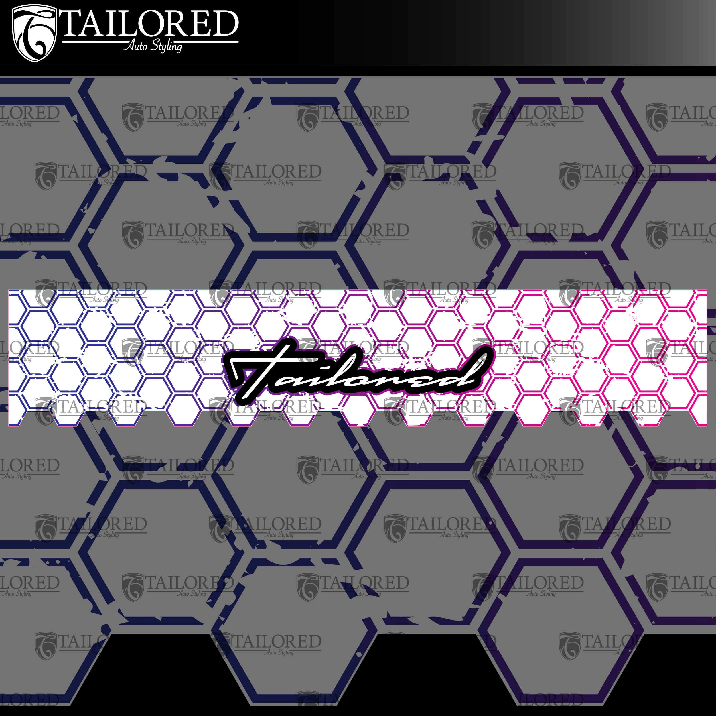 Gloss Tailored Hexagon Window Banner- Universal Fit