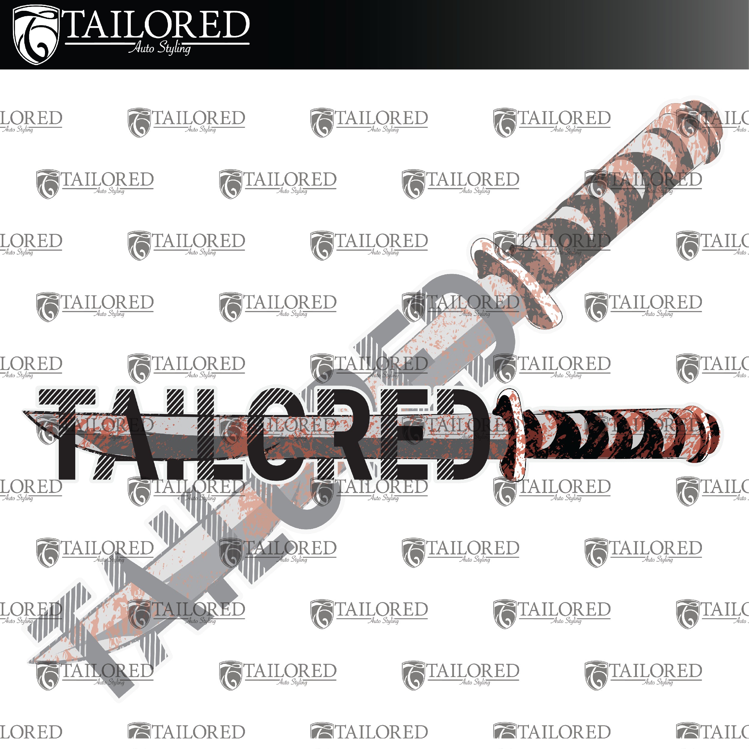 Black Tailored Bamboo V.2 Window Banner + Sticker Pack - Universal Fit