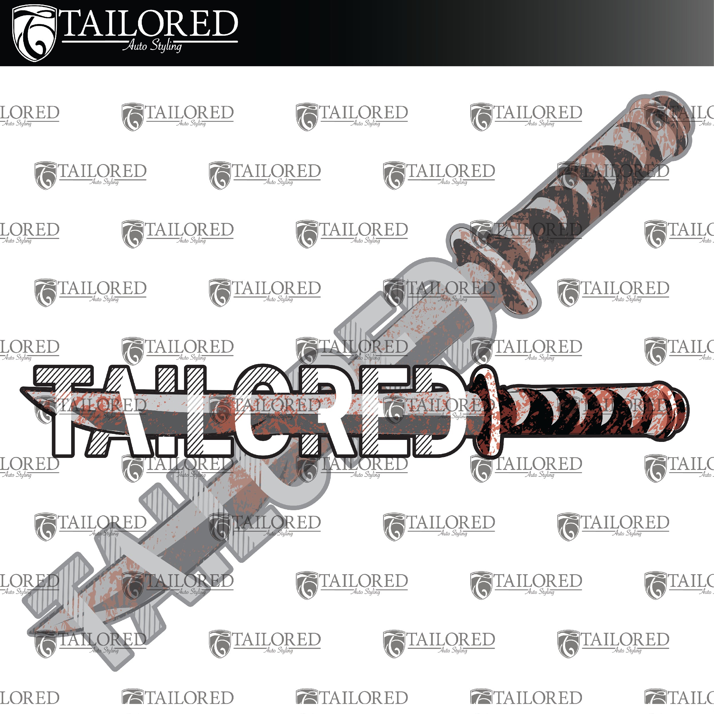 Black Tailored Bamboo V.2 Window Banner + Sticker Pack - Universal Fit