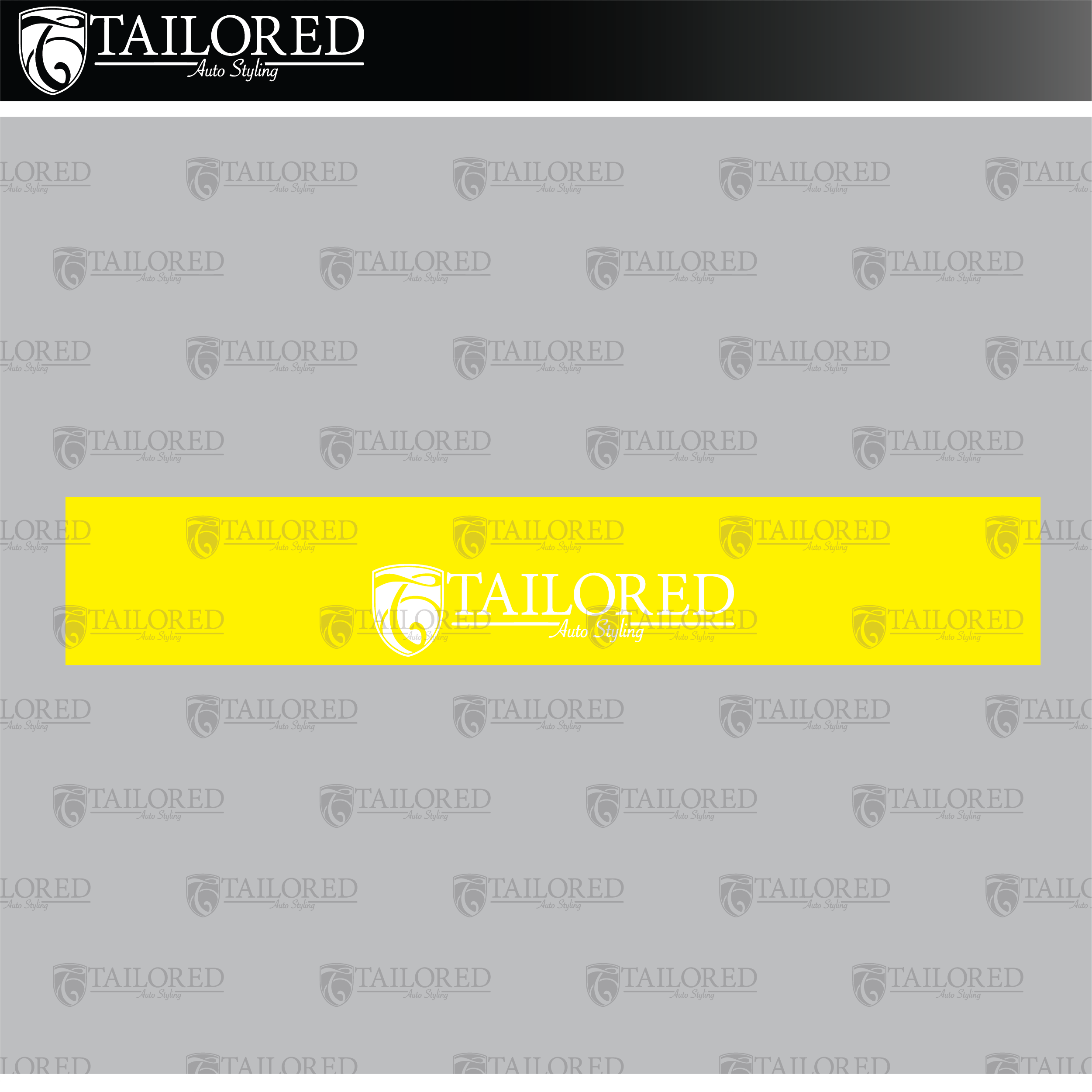 Gloss White Tailored Window Banner