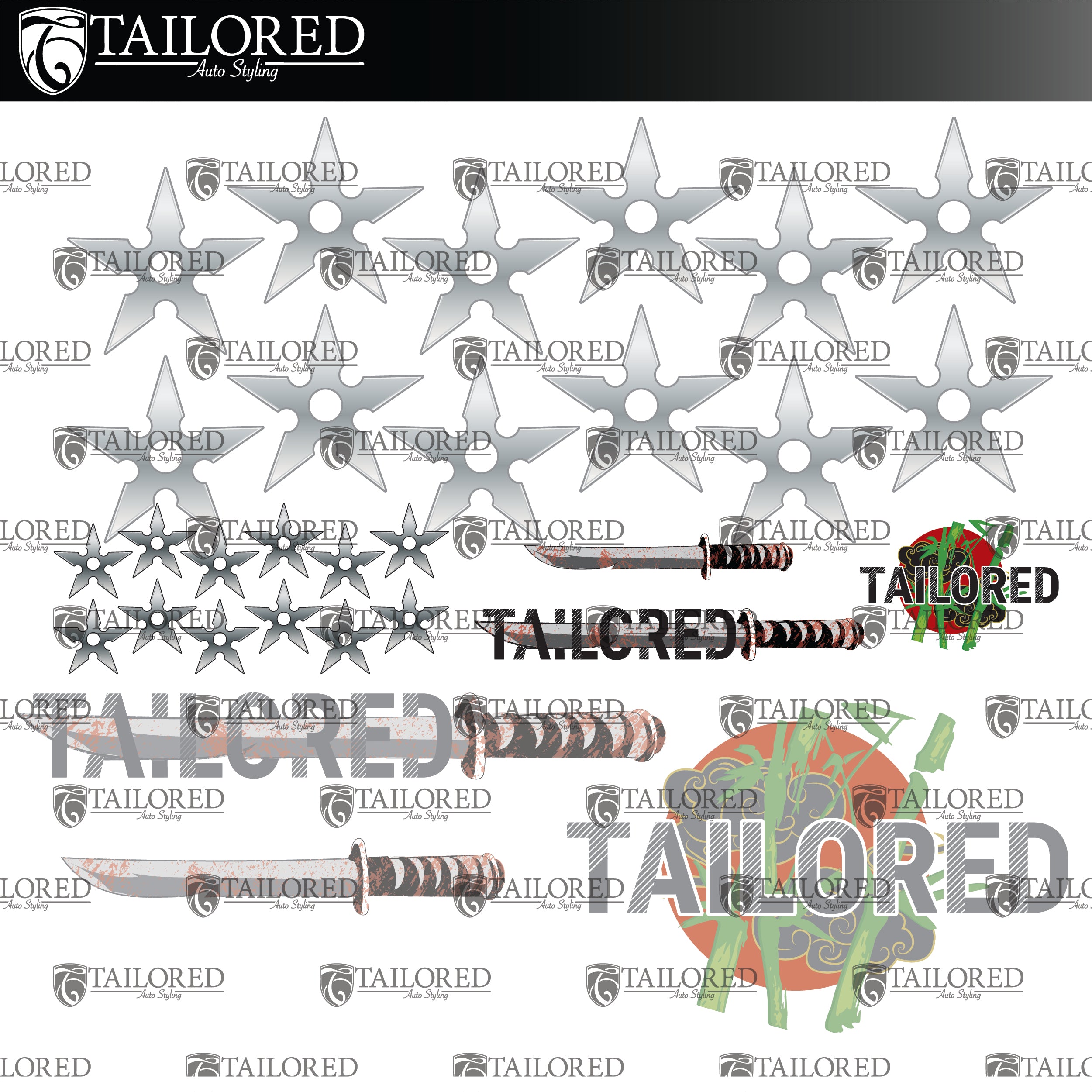 Black Sticker Pack - Universal Fit