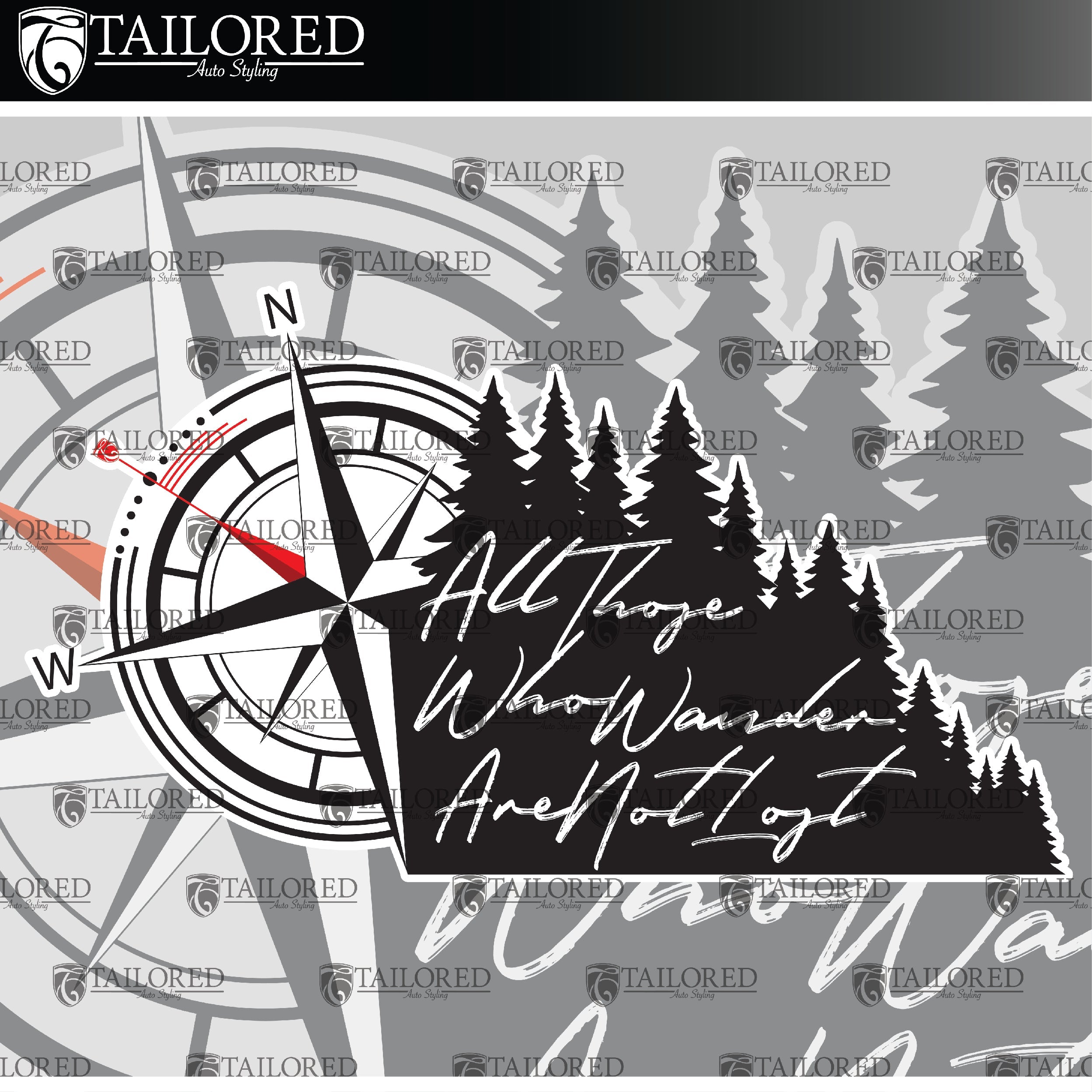 Universal Mountain Window Banner + Sticker Pack
