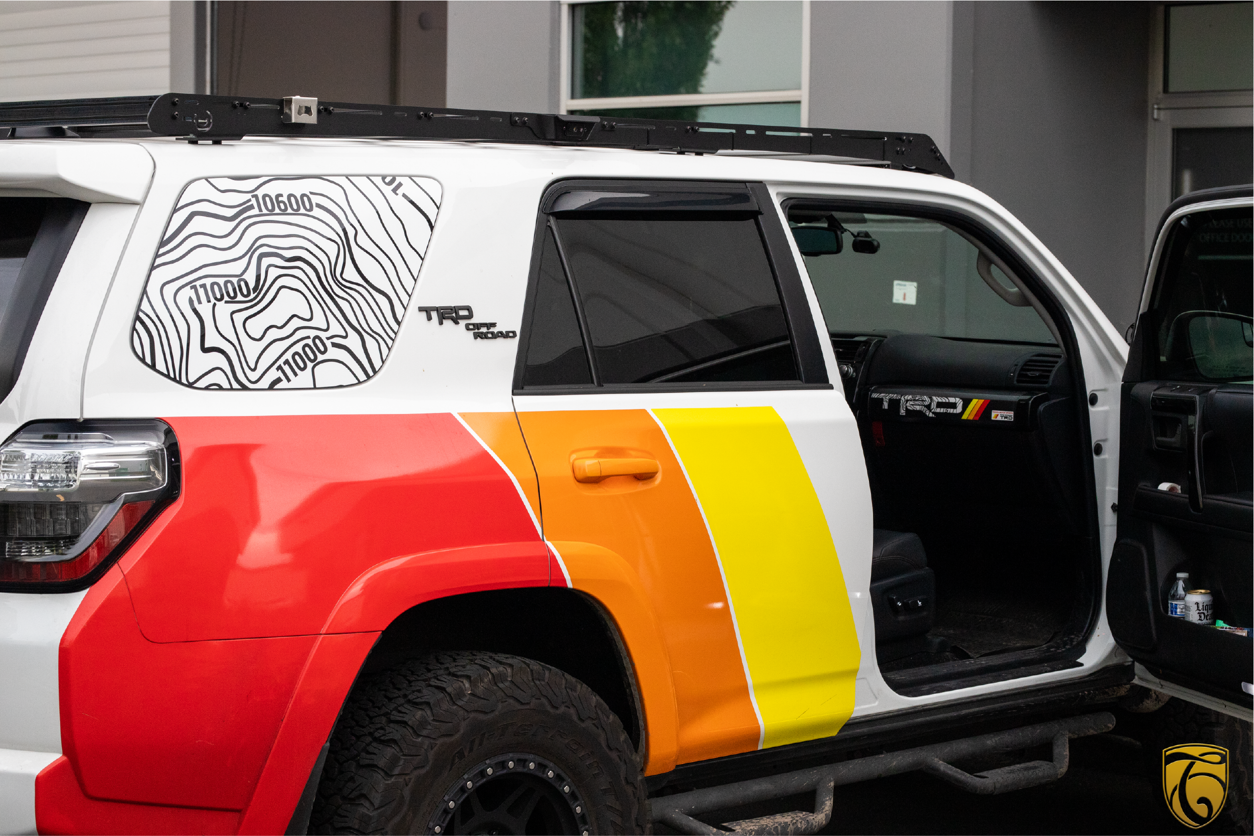 2013-2020 Toyota 4Runner Mt. Hood Topo Rear Quarter Window Graphic
