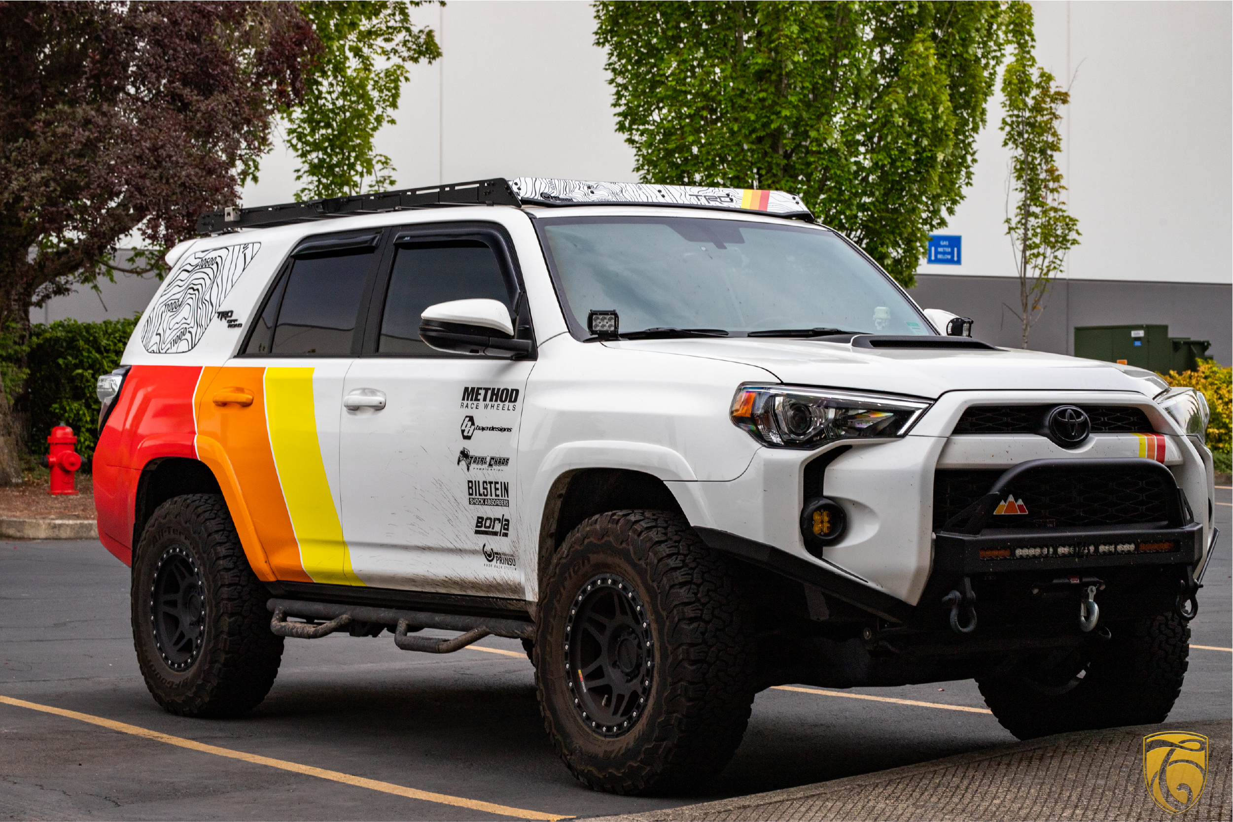 2014-2020 Toyota 4Runner Mt. Hood Topo TRD Prinsu Rack Decal W/O T4R5 cutout