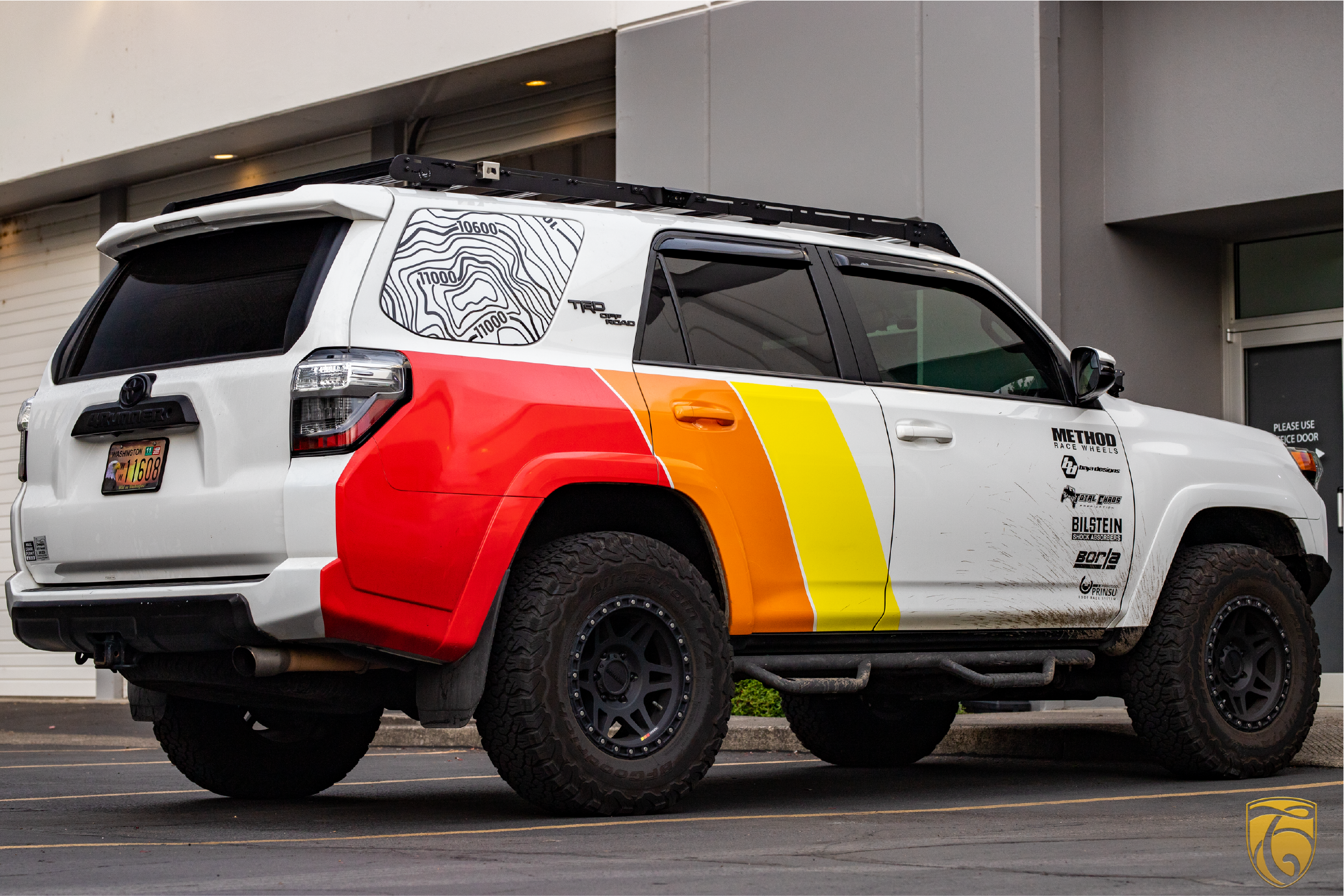 2013-2020 Toyota 4Runner Mt. Hood Topo Rear Quarter Window Graphic