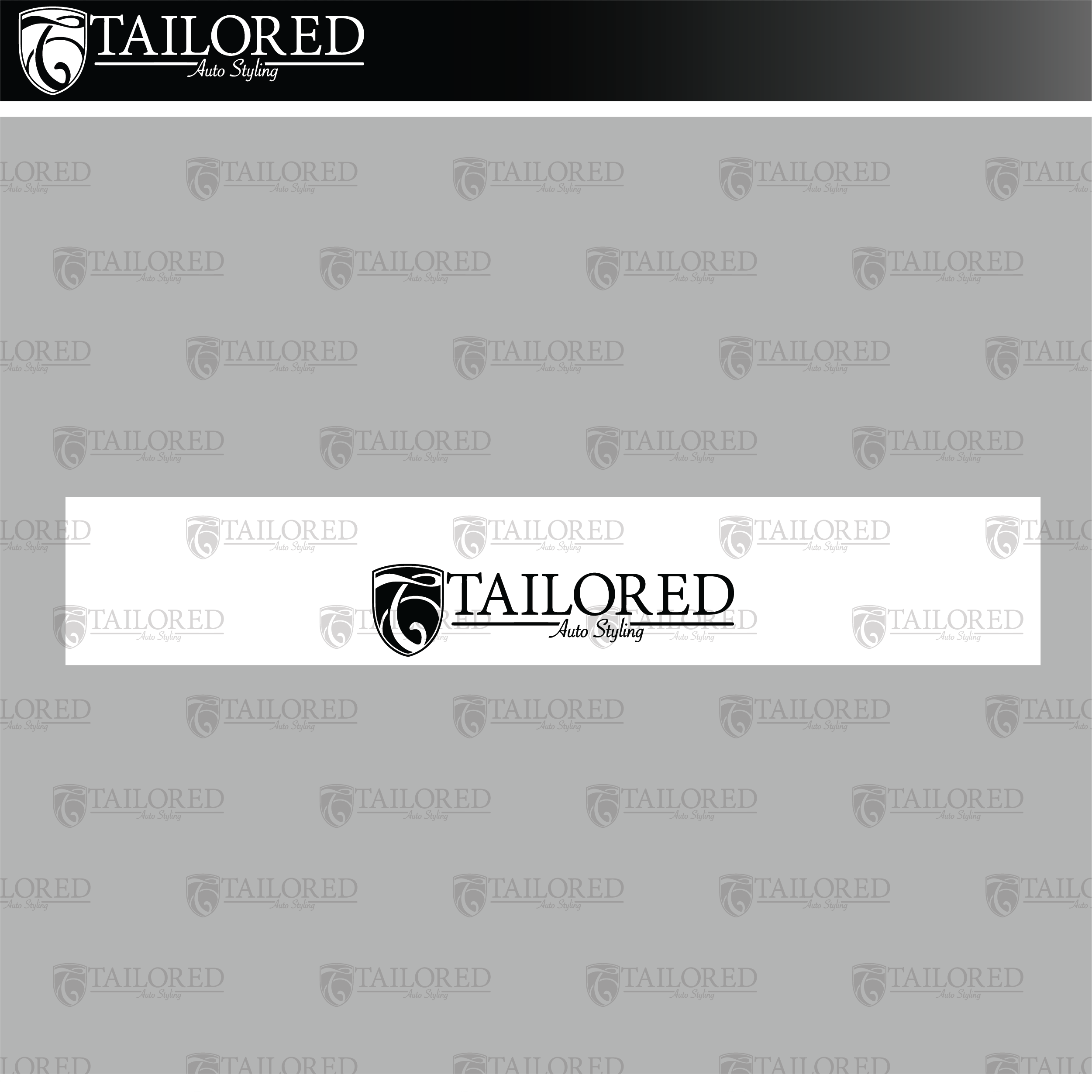 Gloss Black Tailored Window Banner